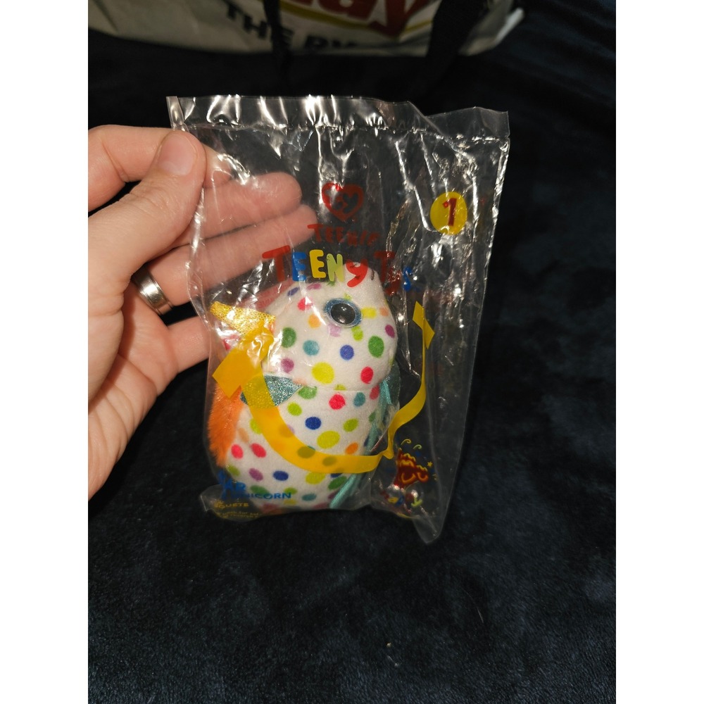 Ty Teenie Tys Star the Unicorn 2019 McDonalds Happy Meal Toy 1 Polka Dot Plush